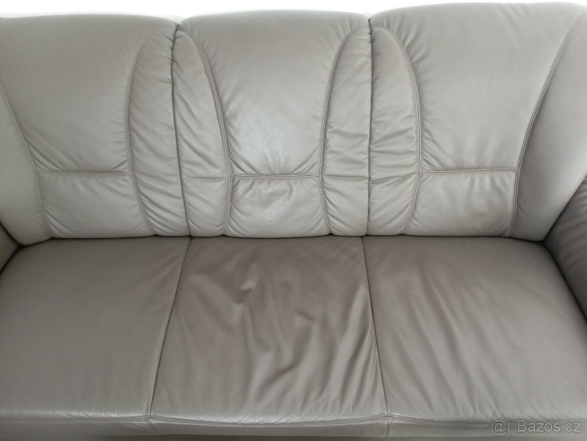 Kožená sedací souprava set 2 ks. - 2
