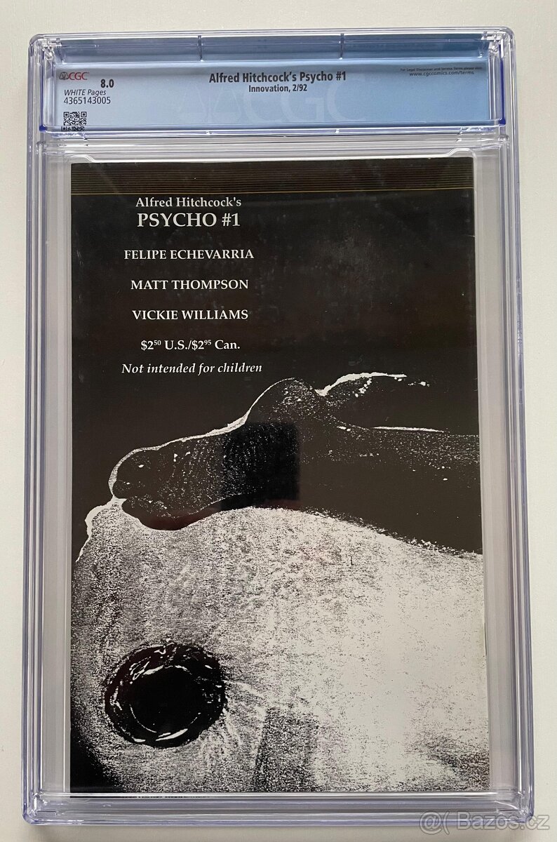 Komiks Psycho #1, Alfred Hitchcock, Innovation 1992, CGC 8.0 - 2