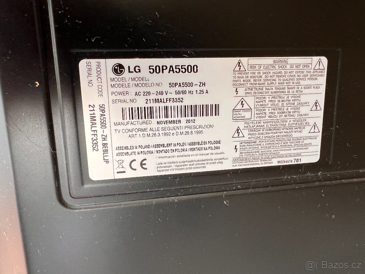 LG 50PA5500 Full HD plazma - 2