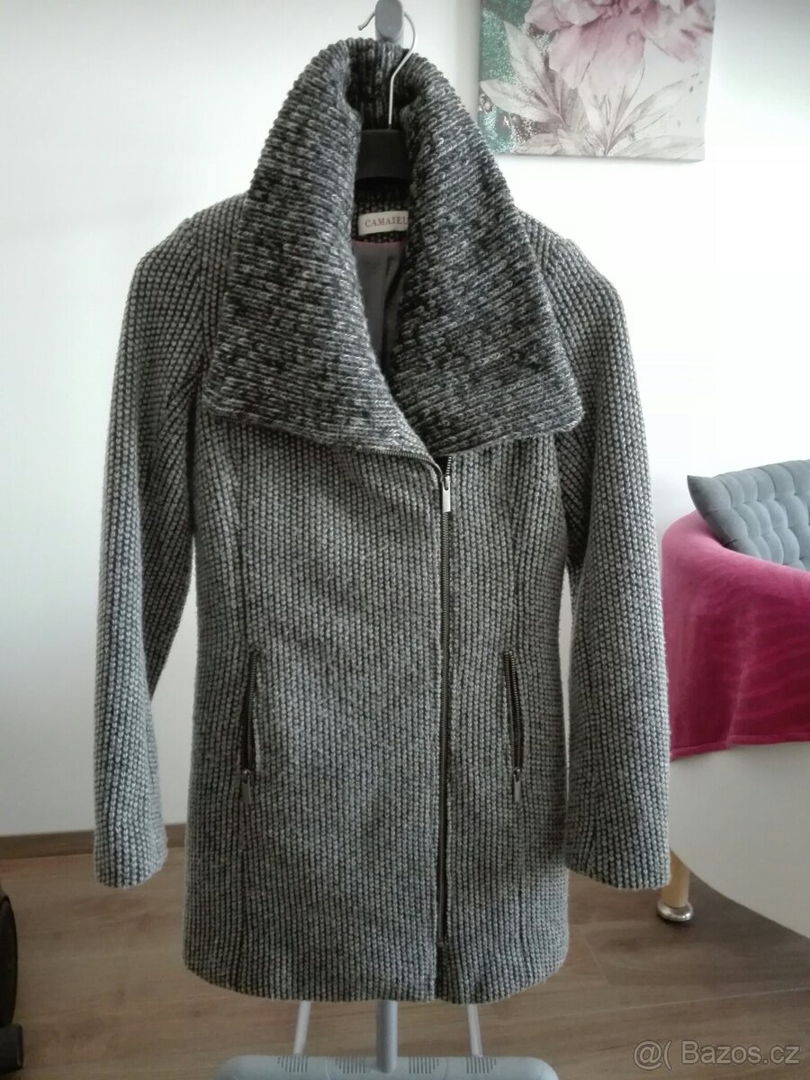 Dámský vlněný kabát 36 Camaieu - 2