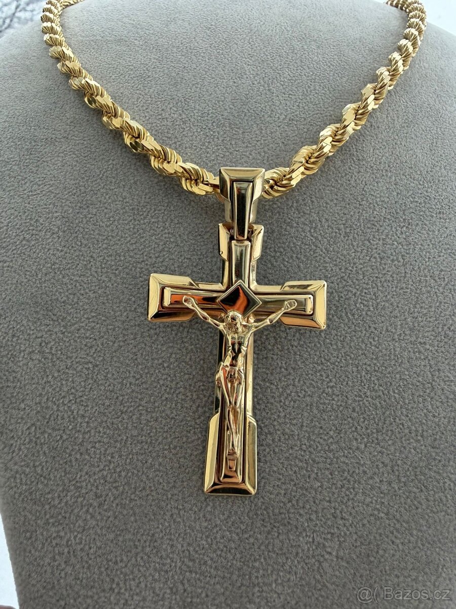Zlaty kříž - přívěsek 19.67g 585 14k - NOVY NENOŠENÝ ZLATO - 2