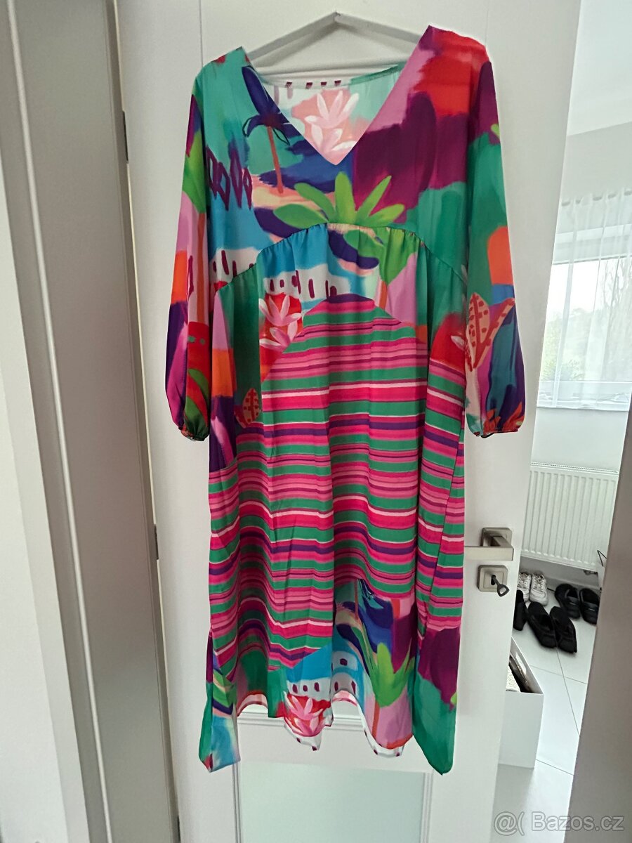 Barevné šaty na léto vel.XL - 2