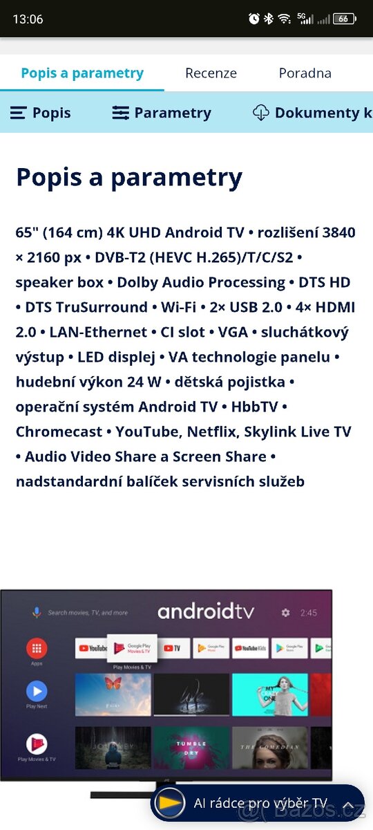 Televizor JVC 165cm - 2