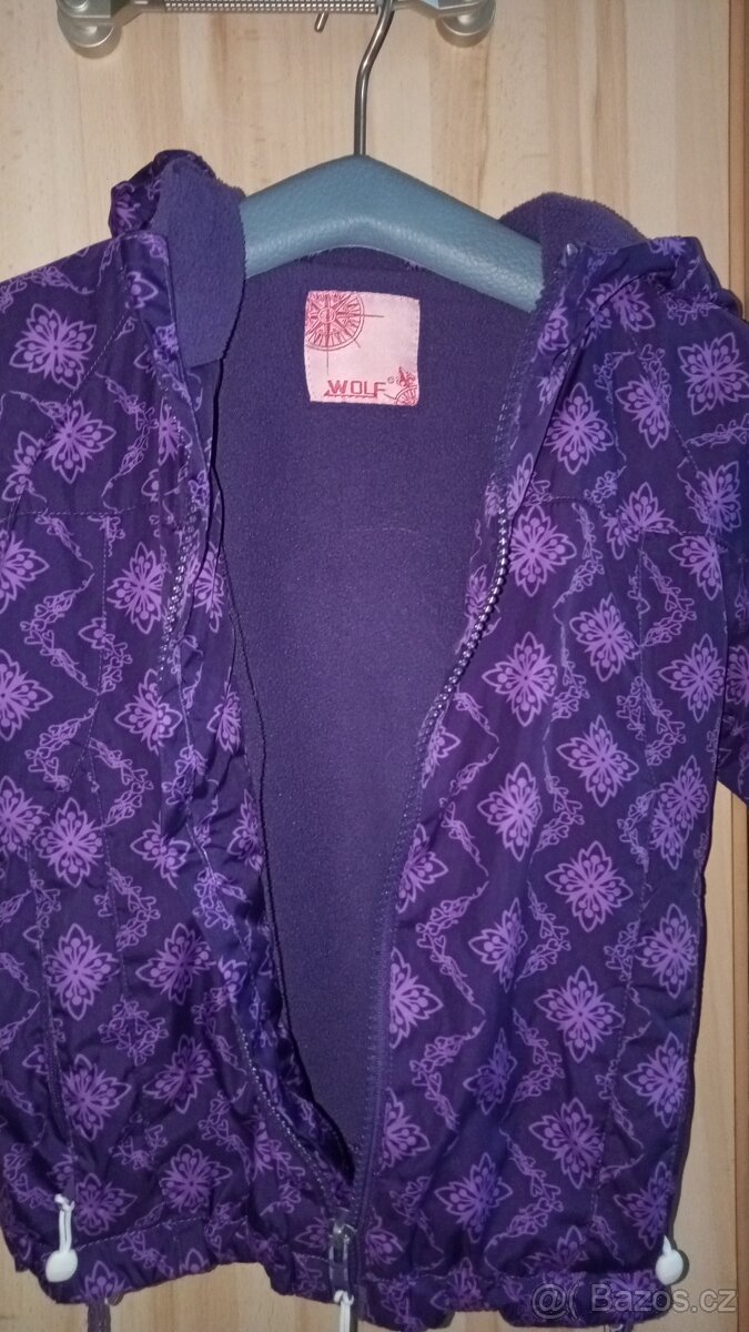 Dívčí fialová podzimní bunda vel. 86 - 2