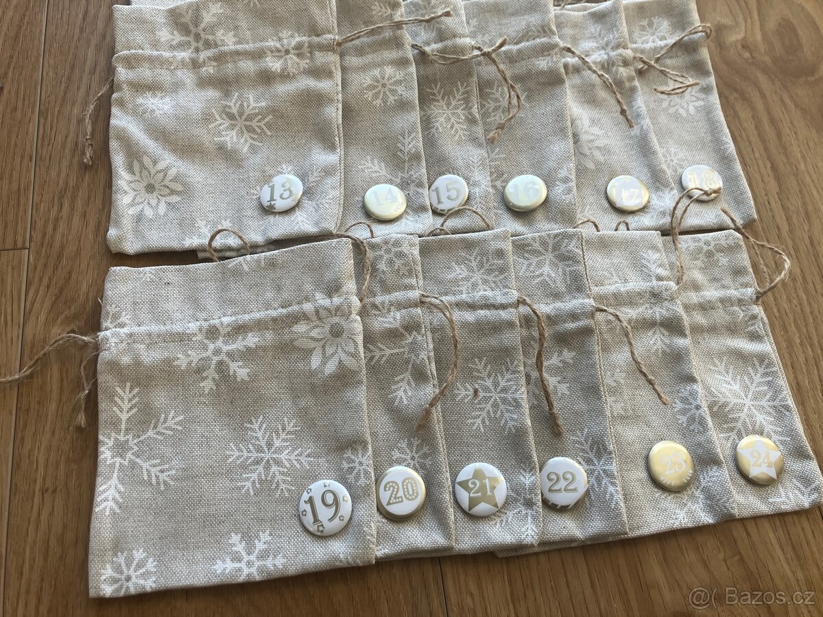 Adventní šitý pytlíčkový kalendář - 2
