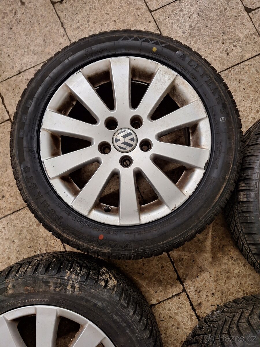 Volkswagen alu 5x112 R16 se zimními pneu - 2