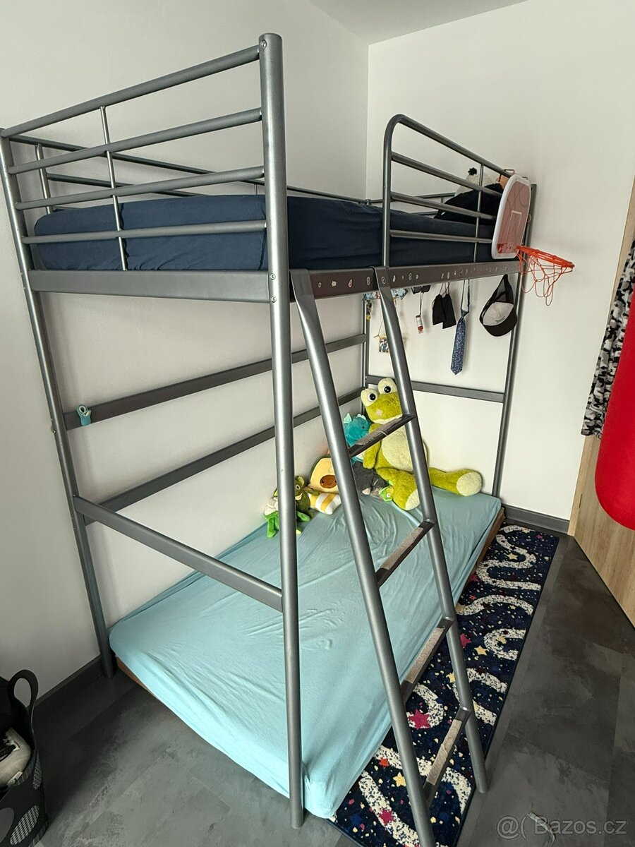 Dětská - patrová kovová postel - IKEA - 2