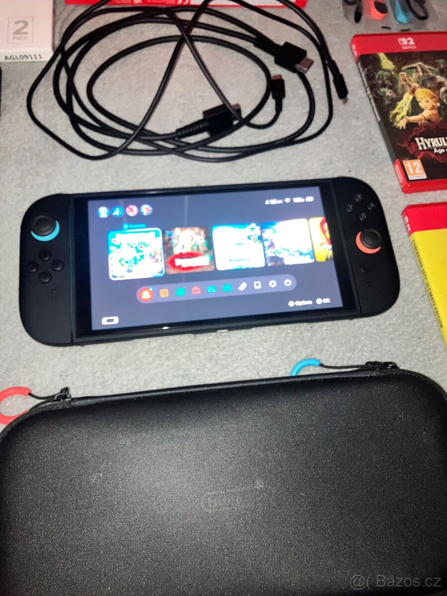 Nintendo switch 2 + originalni pouzdro + hry - 2