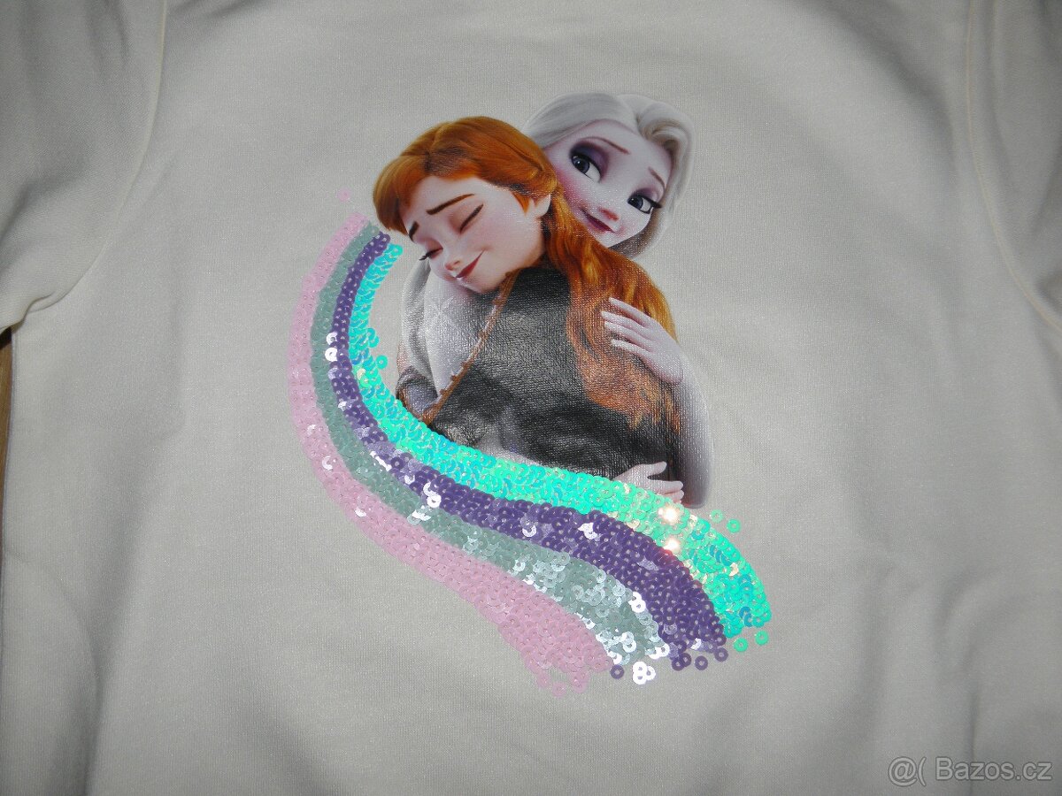 Nová mikina s Elsou a Annou zn. H&M vel.110/116 - 2