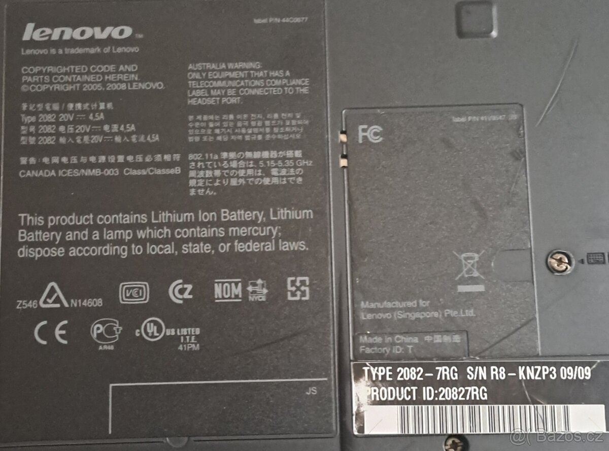 Notebook funkční Lenovo ThinkPad T500, typ 2082-7rg - 2