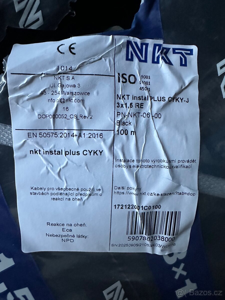 Kabel Cyky 3x1,5 100m - 2