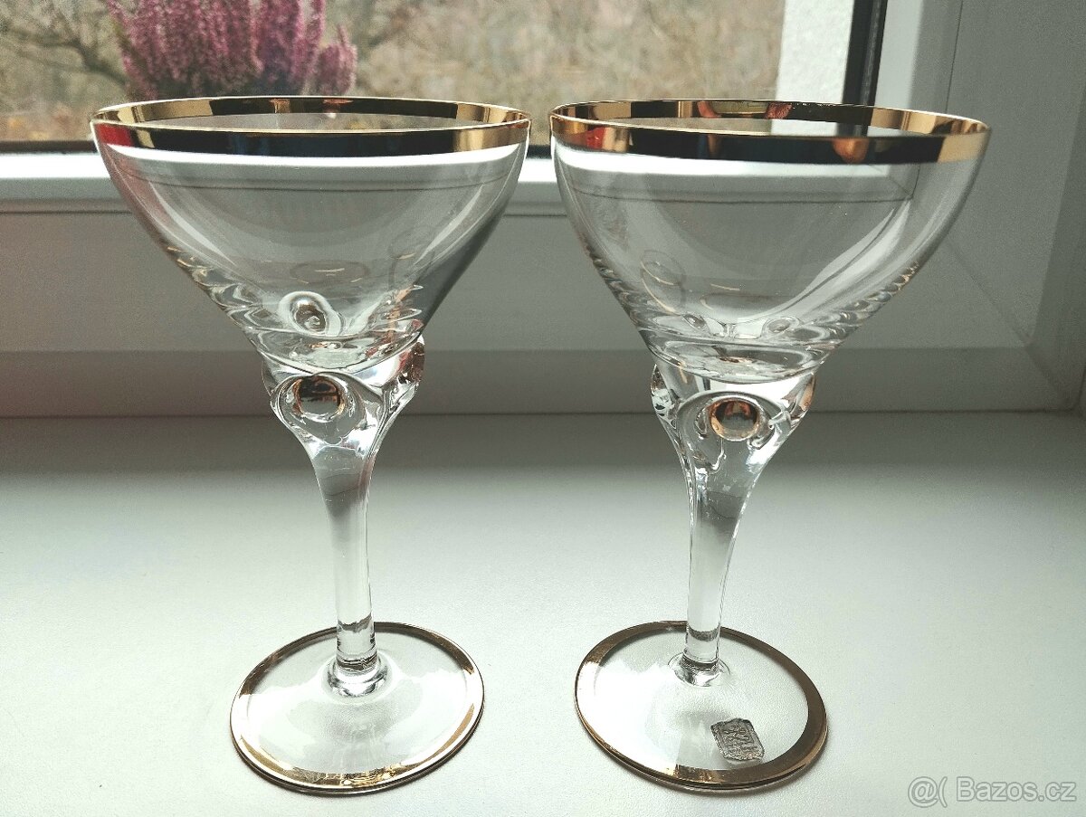 dvě sektové sklenky - Zlatá Zuzana - 2