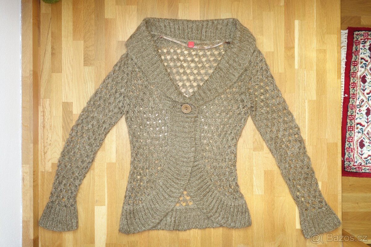 Dámský svetr/ svetřík se šálovým límcem vel. M - 2