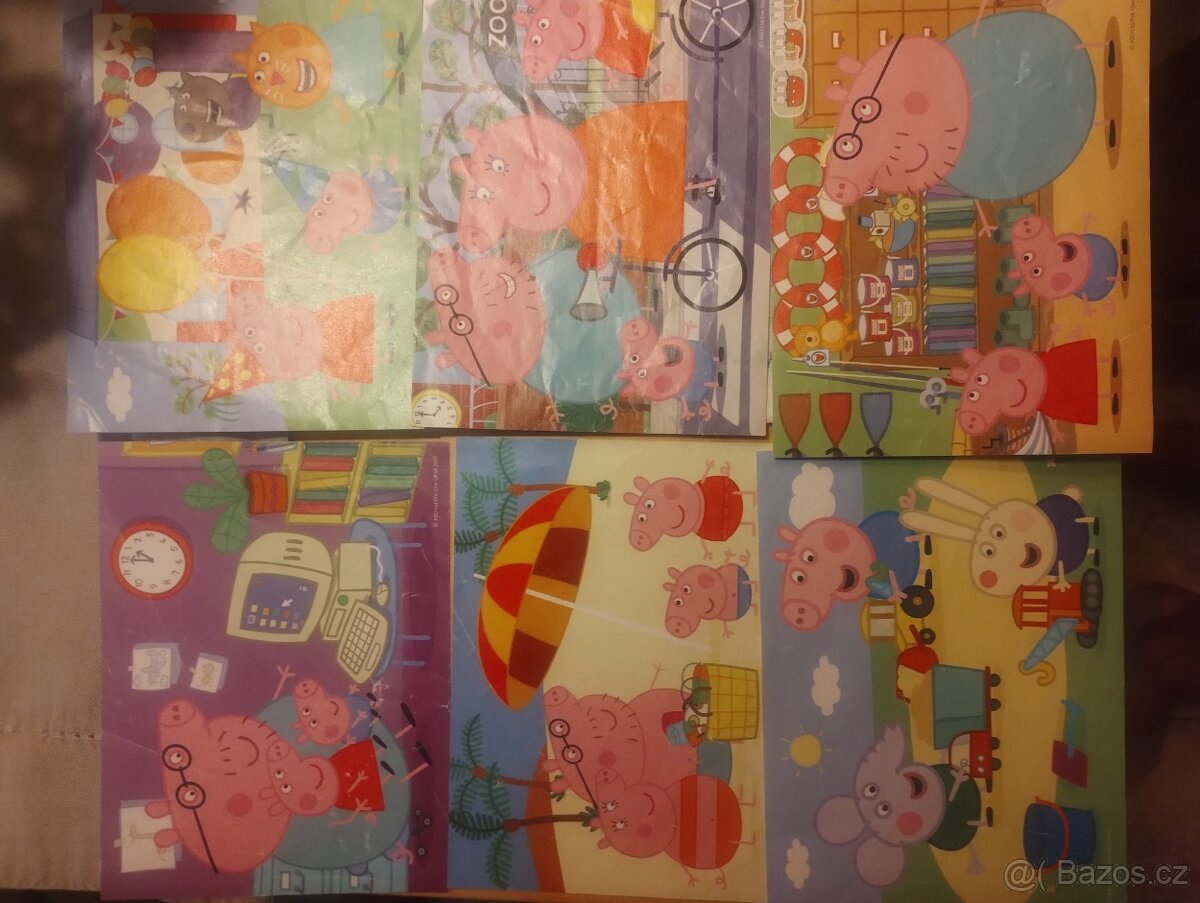 Dřevěné kostky prasátko Pepa - 2