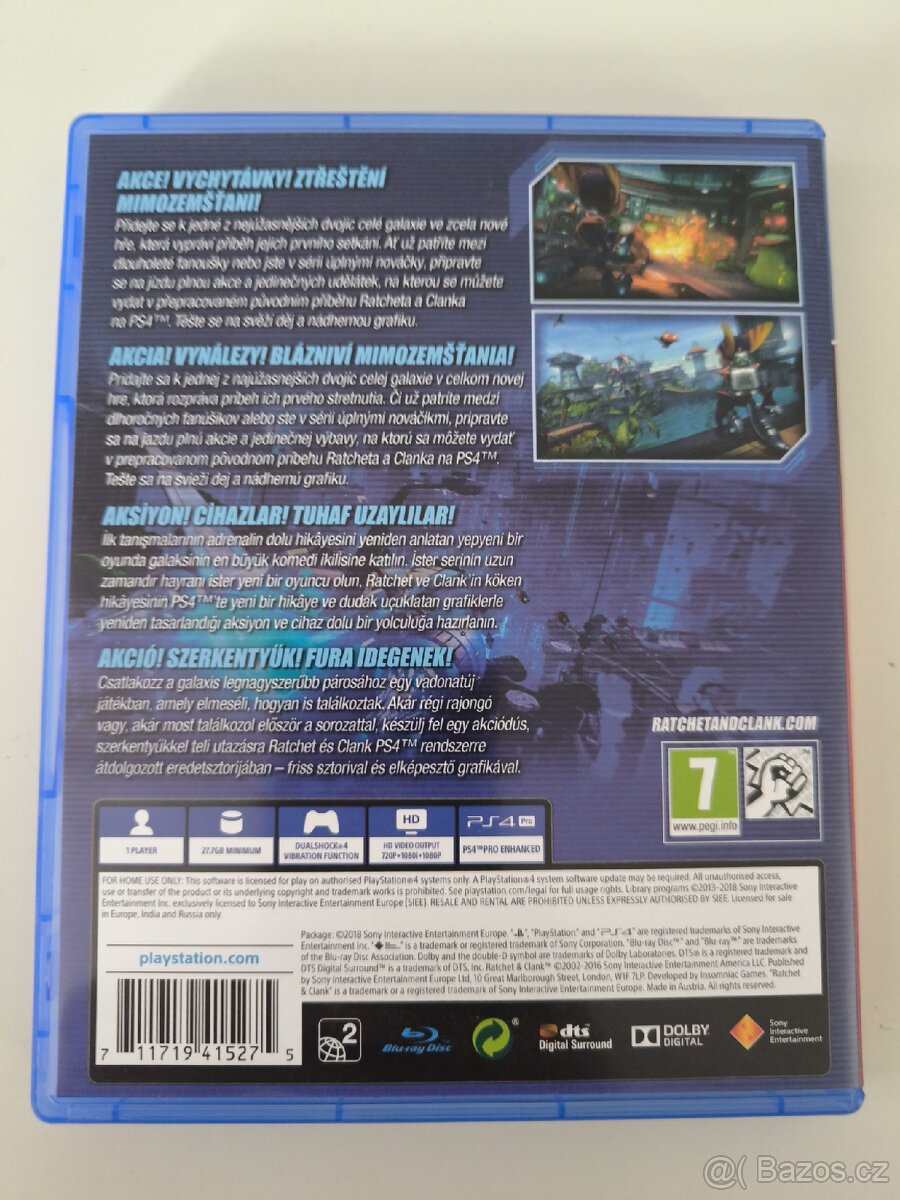 Prodám hru na PS4 RATCHET LANK - 2