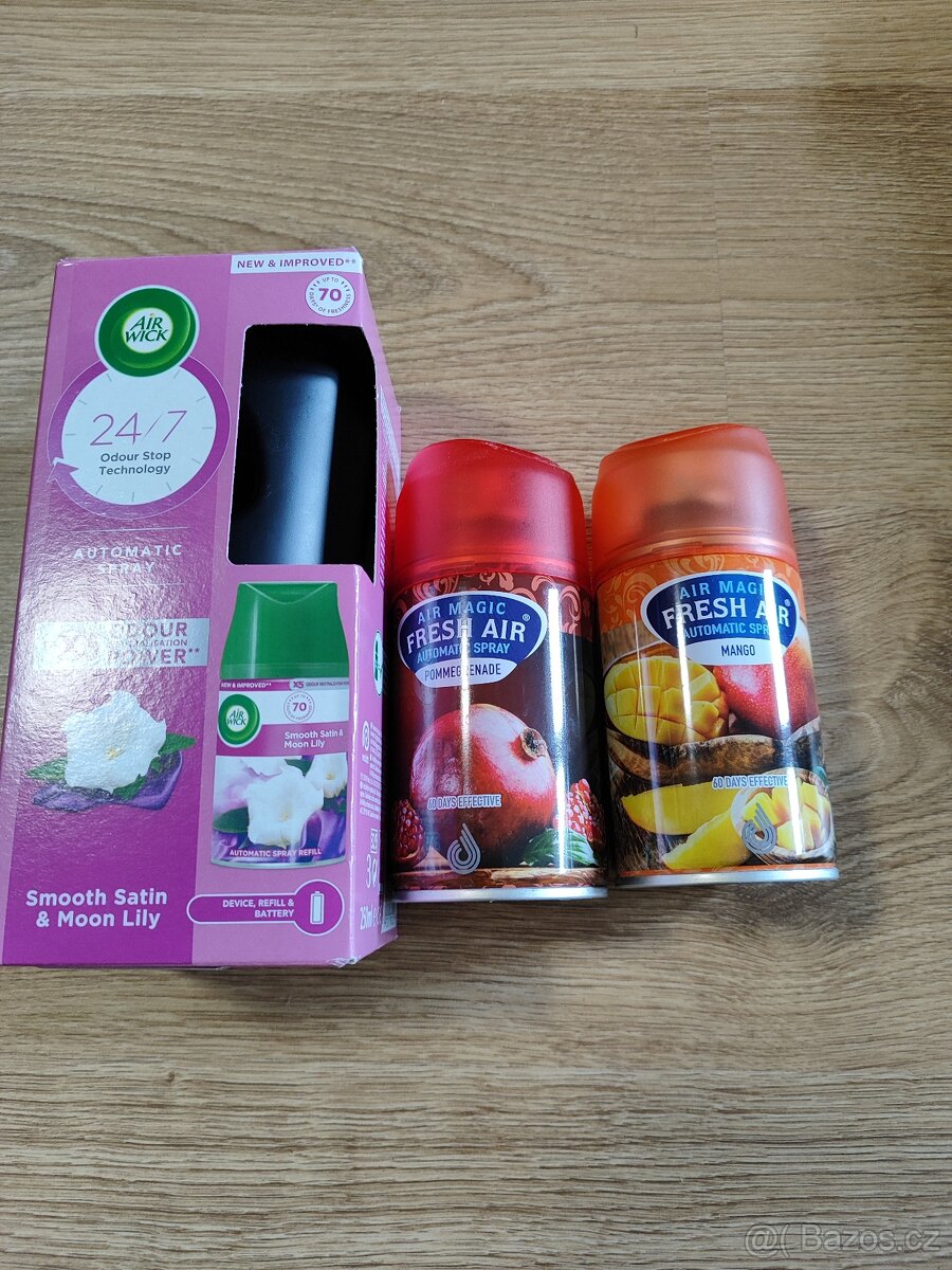 Automatický osvěžovač vzduchu s regulací dávkování + 2x vůně - 2