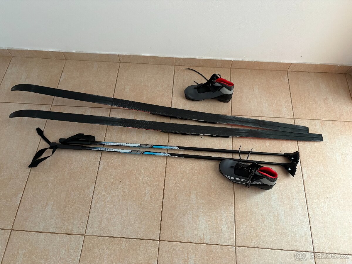 Dětský běžkařský set - lyže 150 cm, boty 36, hůlky 110 cm - 2