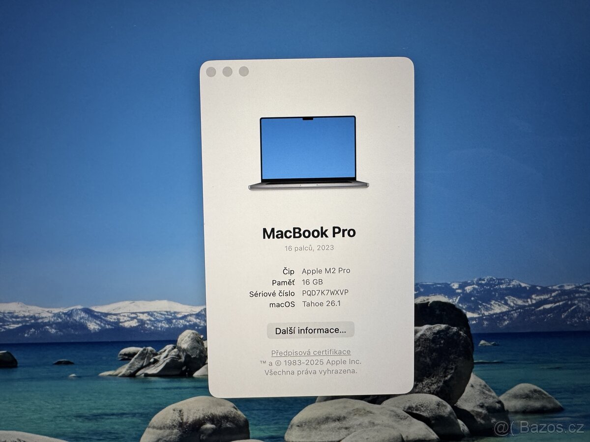 MacBook Pro 16” 2023 M2 Pro / 16GB / 512GB - 2