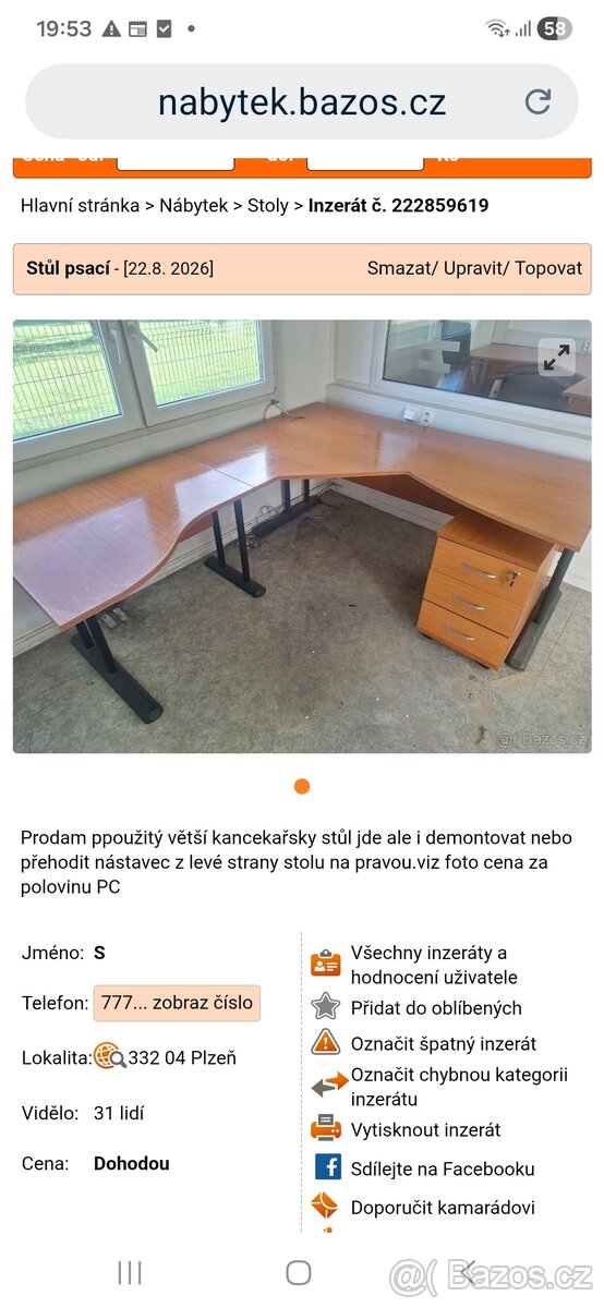 Psaci stul rohový - 2