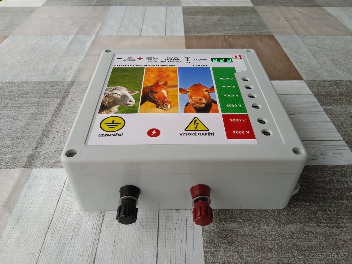 Prodám elektrický ohradník, zdroj. KOMBI 12V/230V 25J - 2