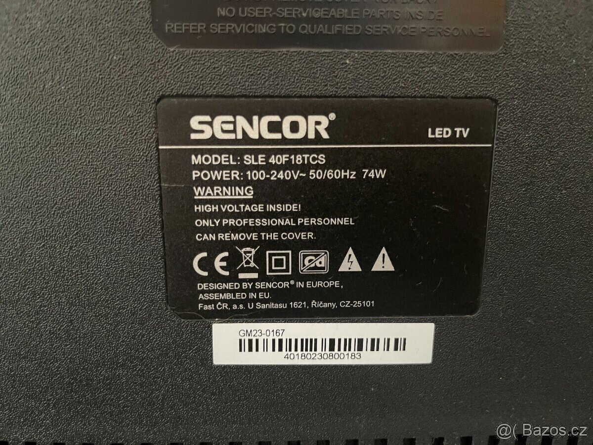 TV 40" Sencor SLE 40F18TCS ovladač kabel - 2