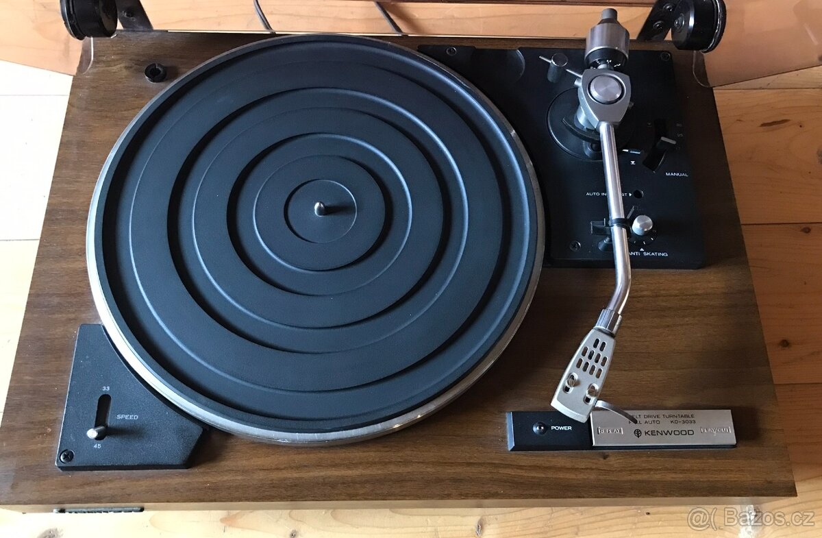 GRAMOFON KENWOOD KD-3033 ( 1976) VINTAGE VE DŘEVĚ ,PLNÝ AUTO - 2