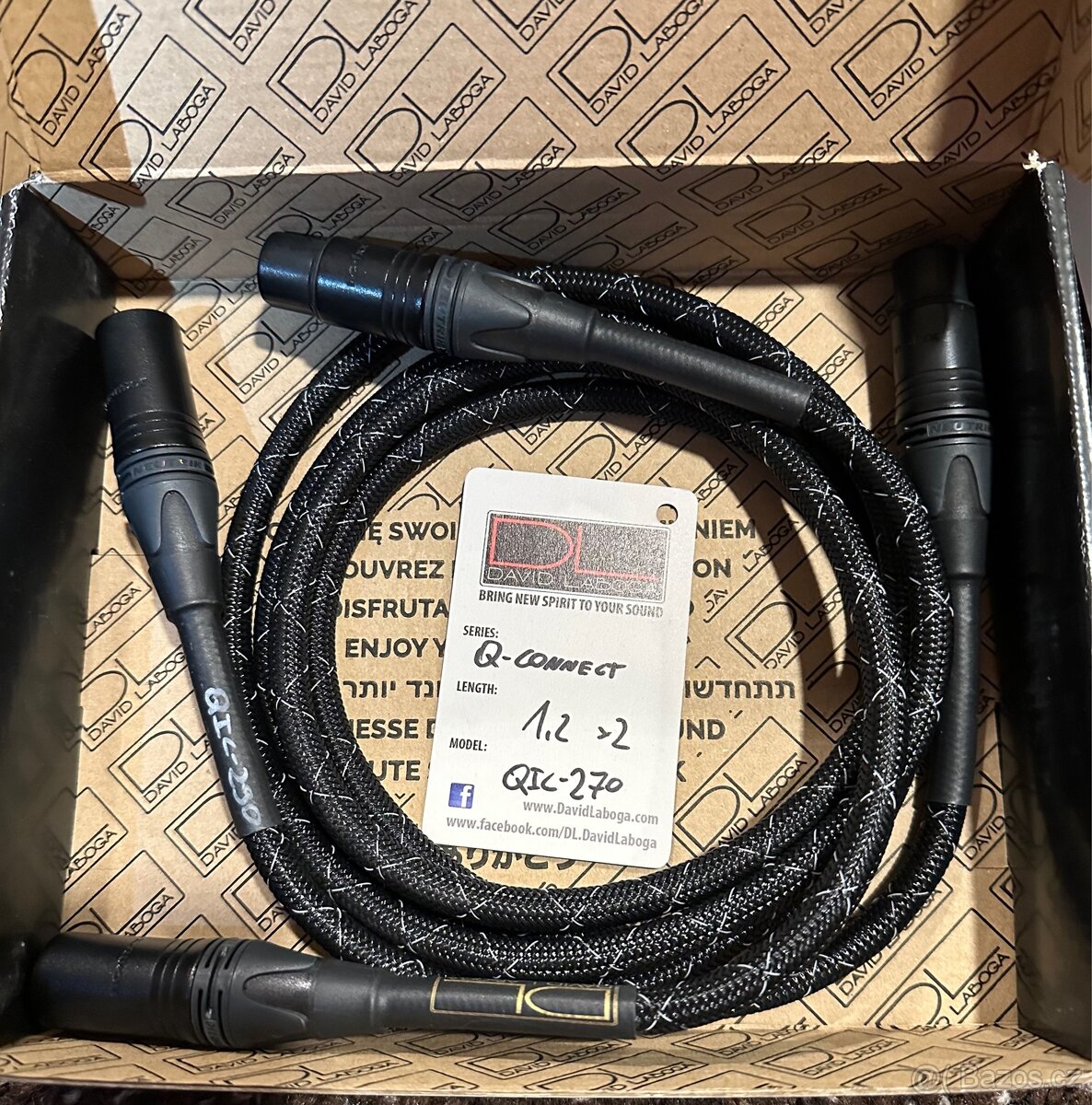 High-end XLR kabel DL David Laboga - Q-Connect 1,2m - 2