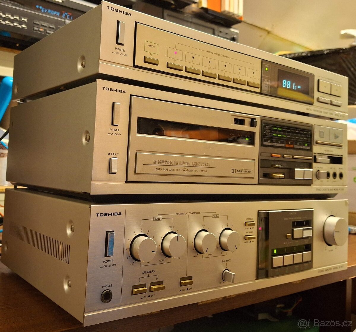 Toshiba Hifi sestava komponenty kazeta FM zesilovač - 2