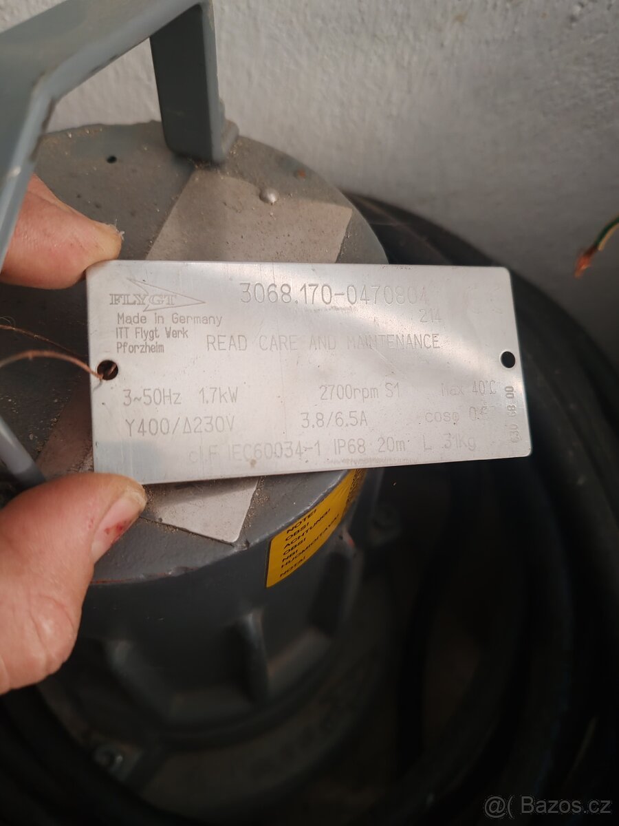 Kalové čerpadlo Flygt 3068.170 - 2