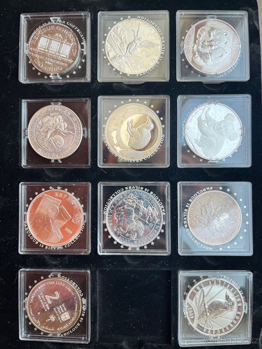 Kolekce stříbrných mincí Fabulous 12 rok 2009 vč. etue - 2
