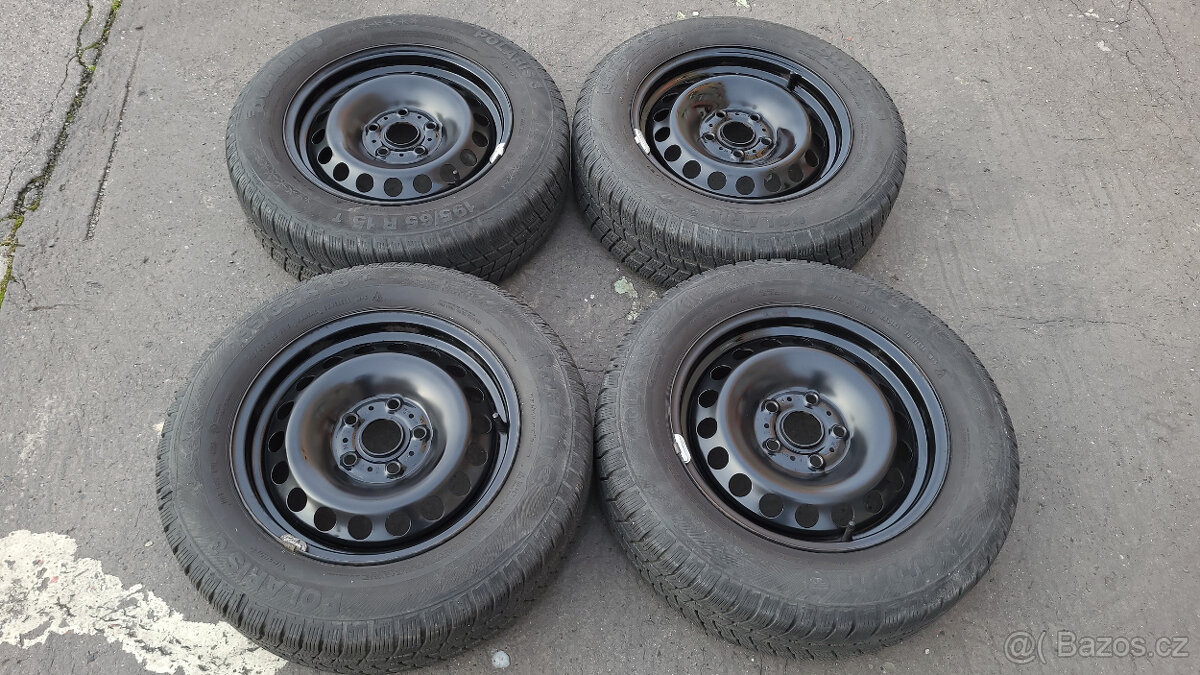 Pěkná zimní kola 15" 5x112 ET43 Octavia 3 + Golf 7 - 2