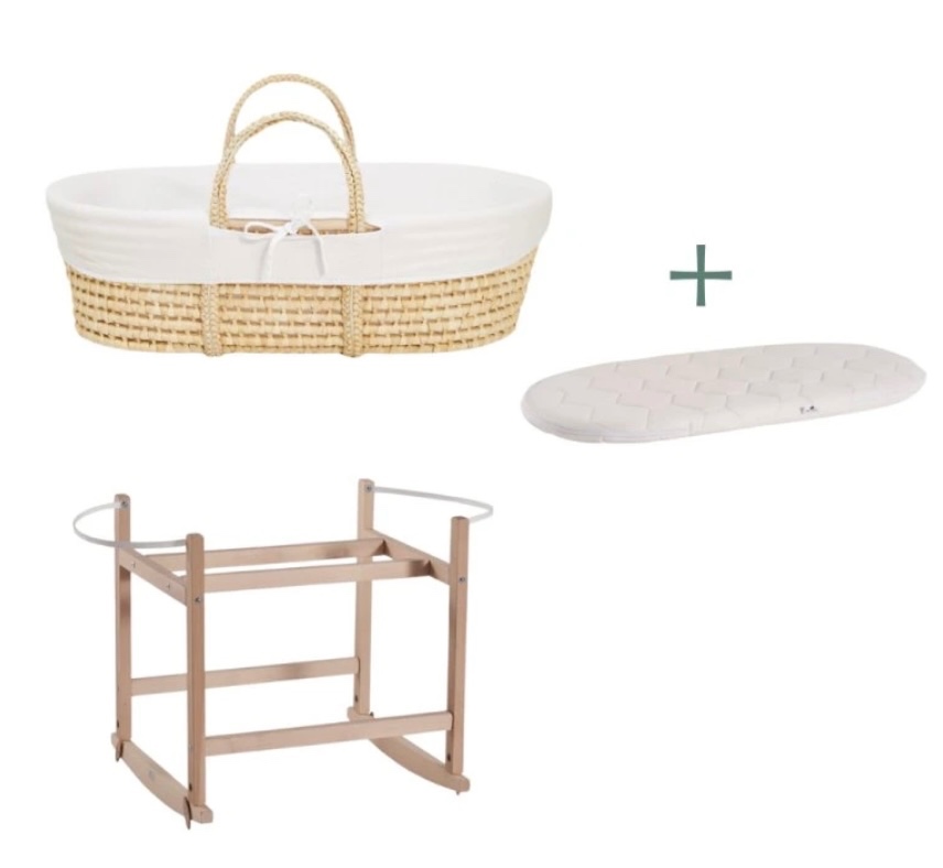 Mojžíšův košík včetně matrace + houpací stojan (kolíbku) pro - 2
