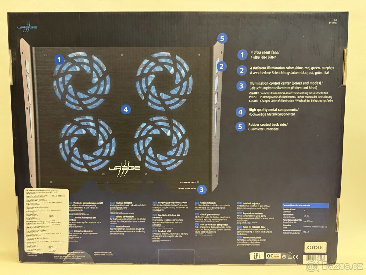 Hama uRage Freezer – kovová chladicí podložka pod notebook - 2
