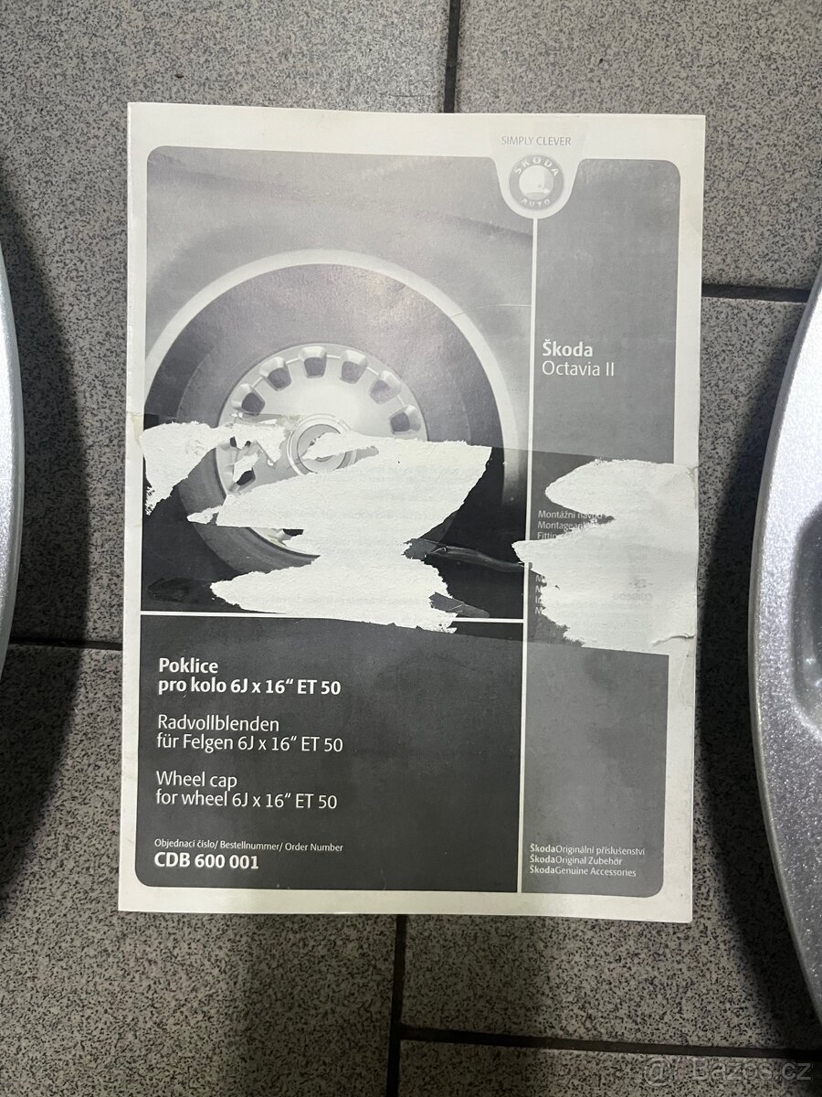 Poklice 16” 2 ks škoda - 2