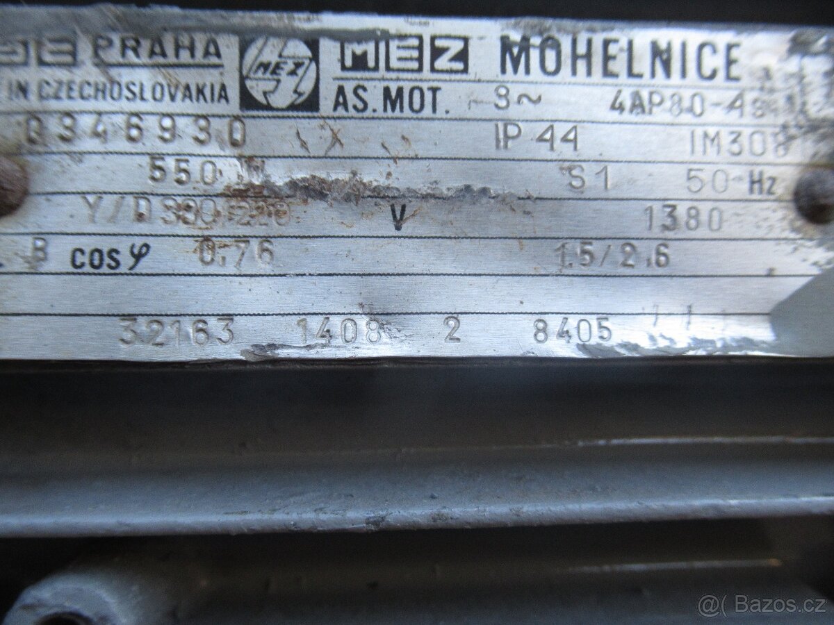 Přírubový elektromotor 380V.0,55kw-1380ot.min. - 2