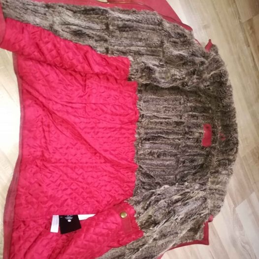 Kožená bunda vínová - 2