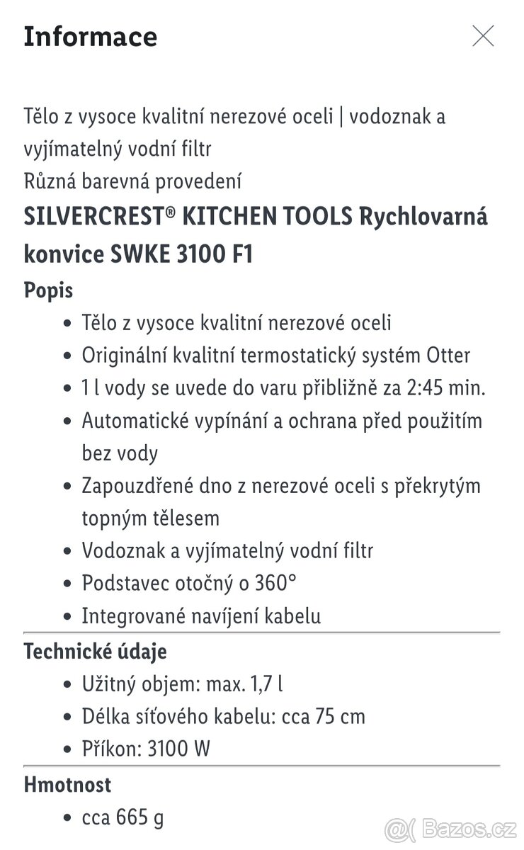 Rychlovarná konvice - 2