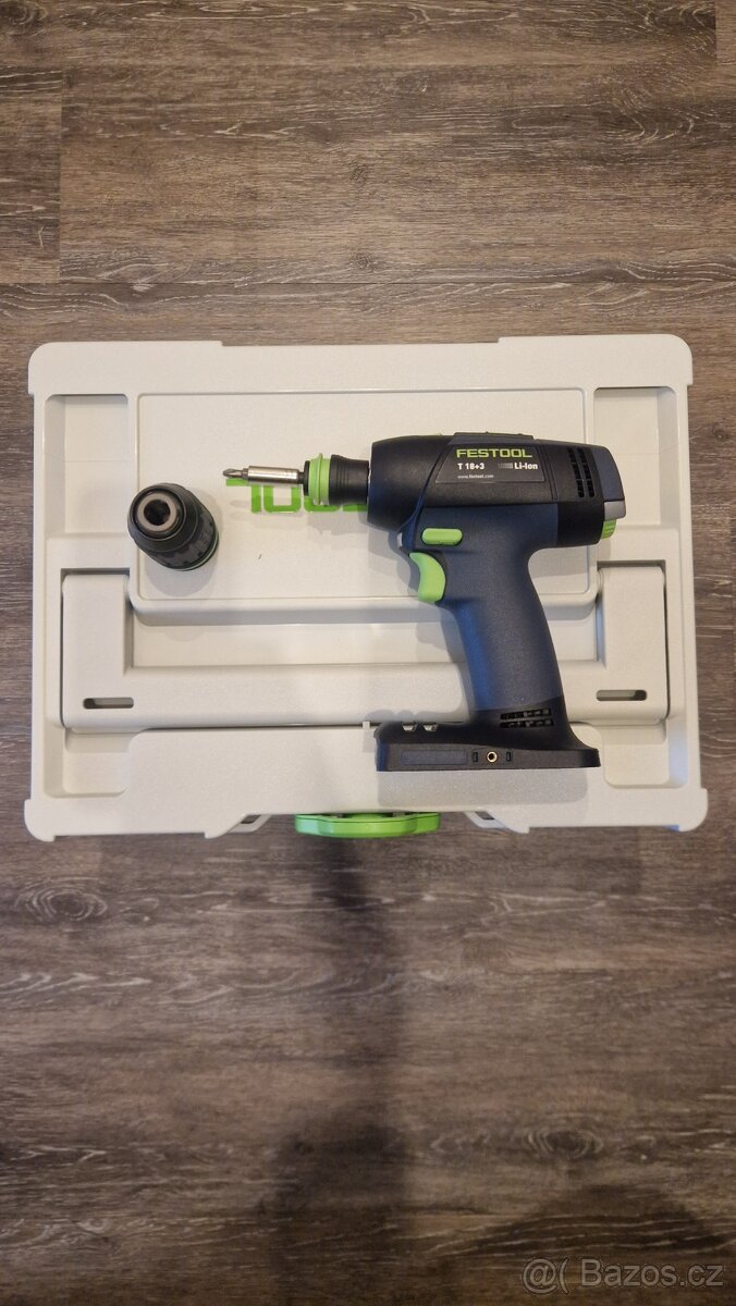 Festool aku vrtací šroubovák T 18+3-Basic 576448 - Nový - 2