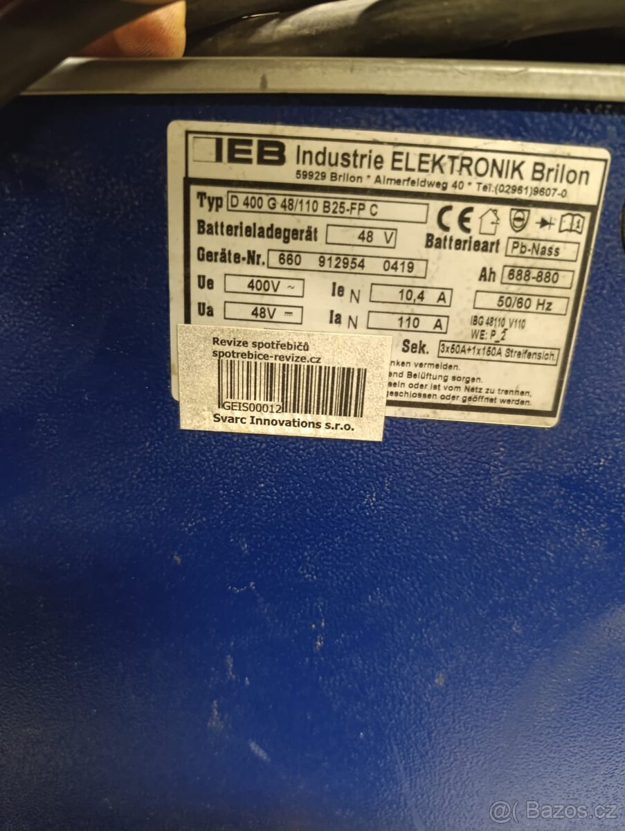 Nabíječka VZV 48V/110A - 2