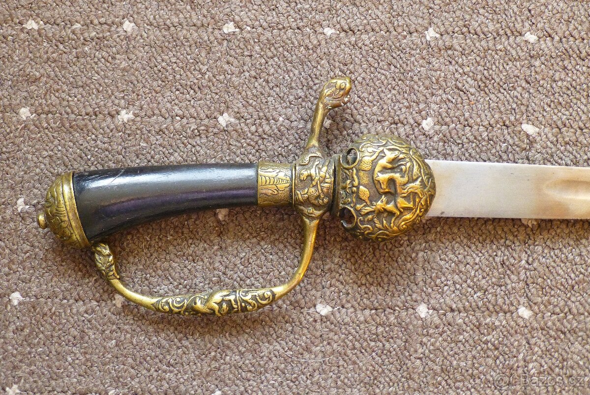 Starožitný lovecký / myslivecký tesák - 2