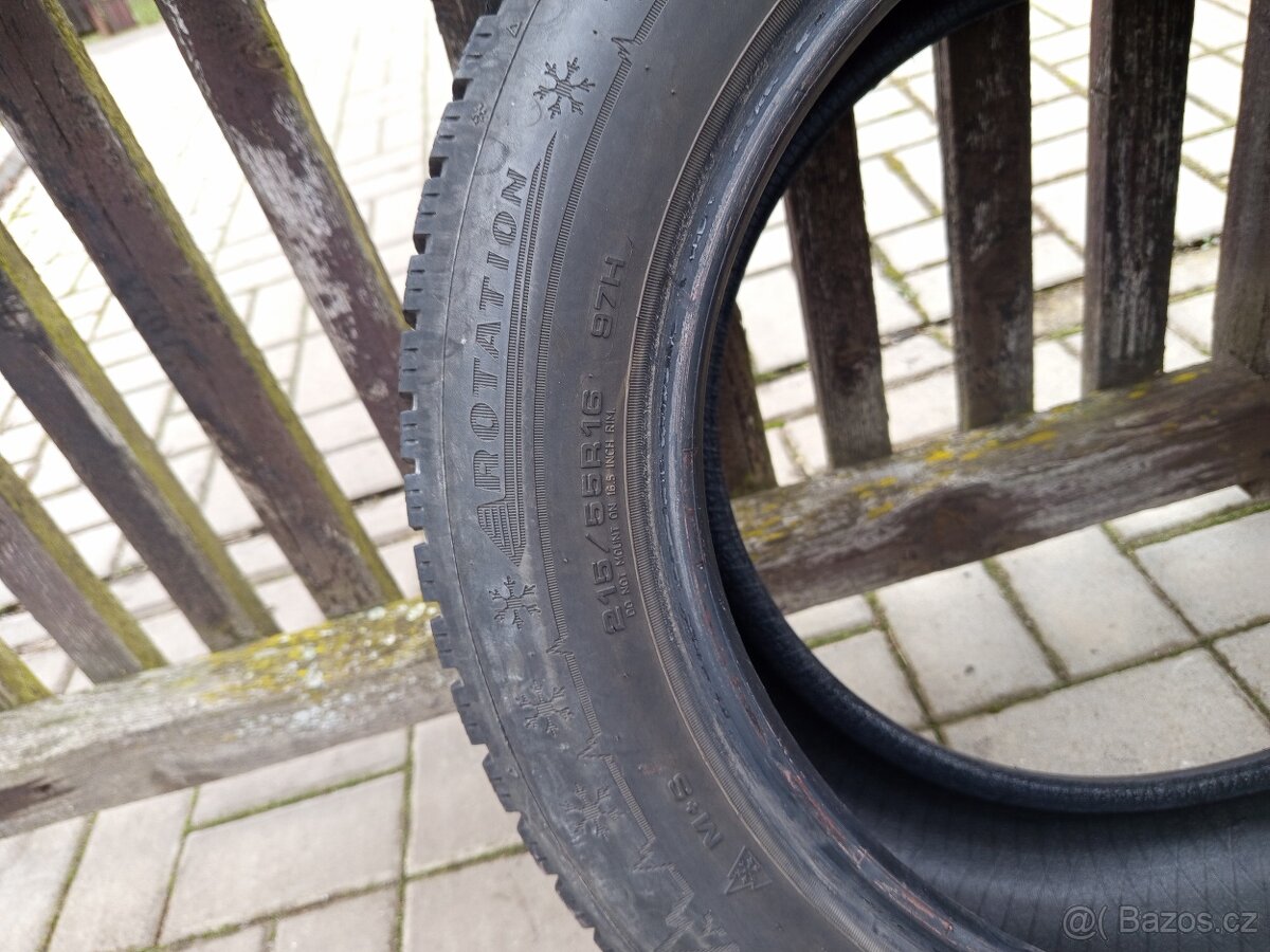 2ks Dunlop 215/55/16 zimní - 2