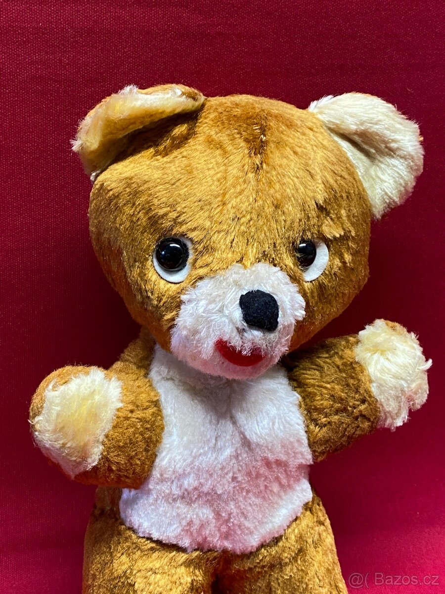 staré hračky plyšový medvěd retro hračka medvídek plyšák - 2