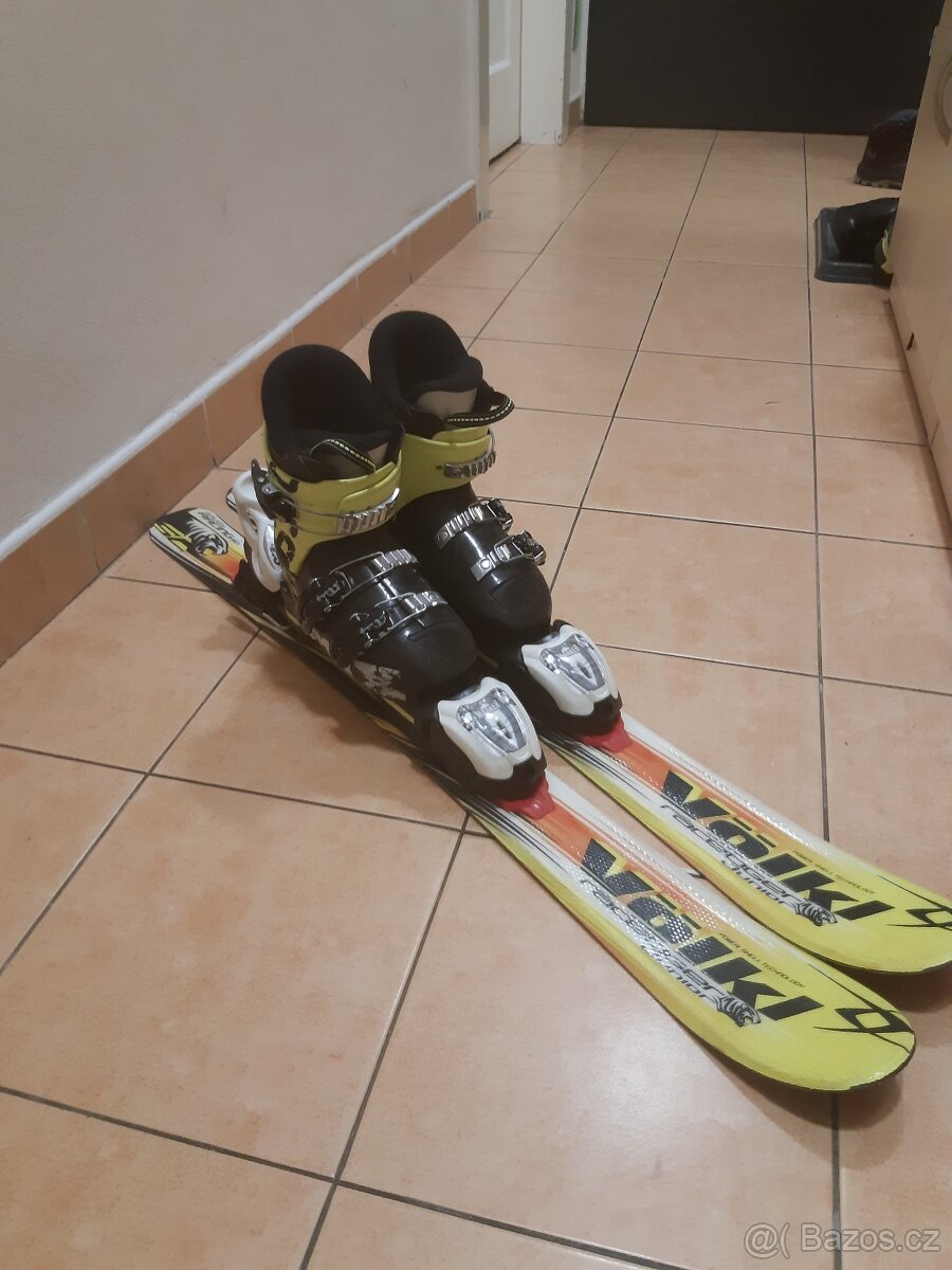 Komplet sjezdové lyže Wolkl a lyžáky Rossignol - 2