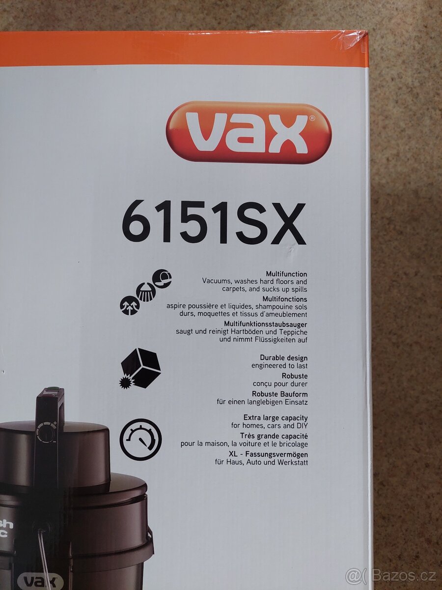 Nový Vysavač VAX 6151SX Suché/Voda 1500W - 2