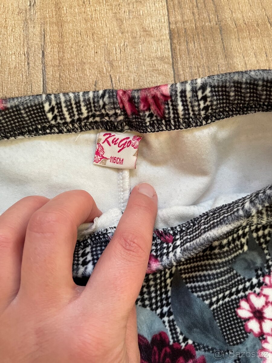 2x dívčí kalhoty 110/116 - 2