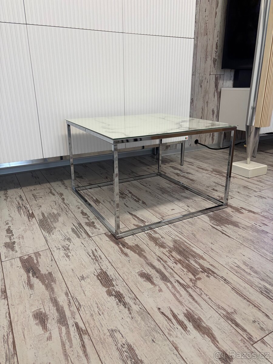 PRODÁM KONFERENČNÍ STOLEK MRAMOR /CHROM - 2