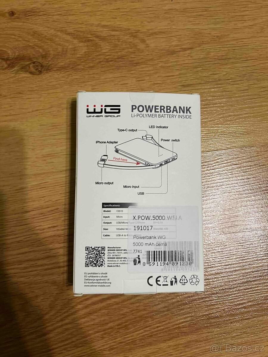 Powerbanka WG 5000 mAh – Type-C / Micro USB - 2