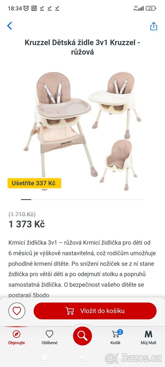 Jídelní židle Kruzzel nová - 2