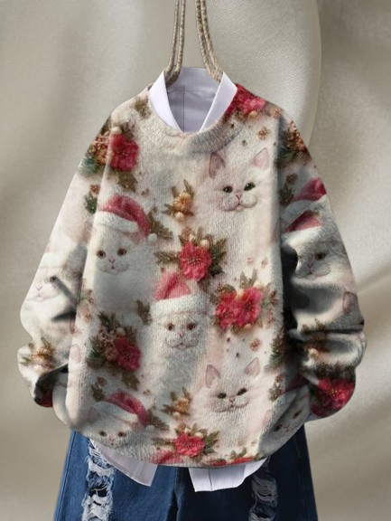 Vánoční svetr - kočky - NOVÝ - 2