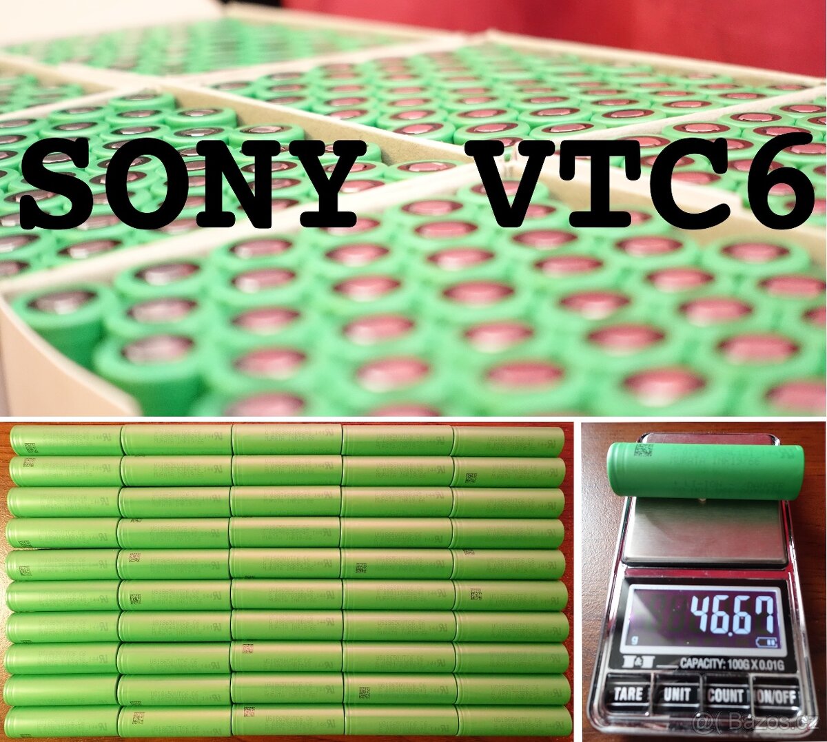 Baterie Sony VTC6 3120mAh 18650 LiIon Doprava ZDARMA - 2
